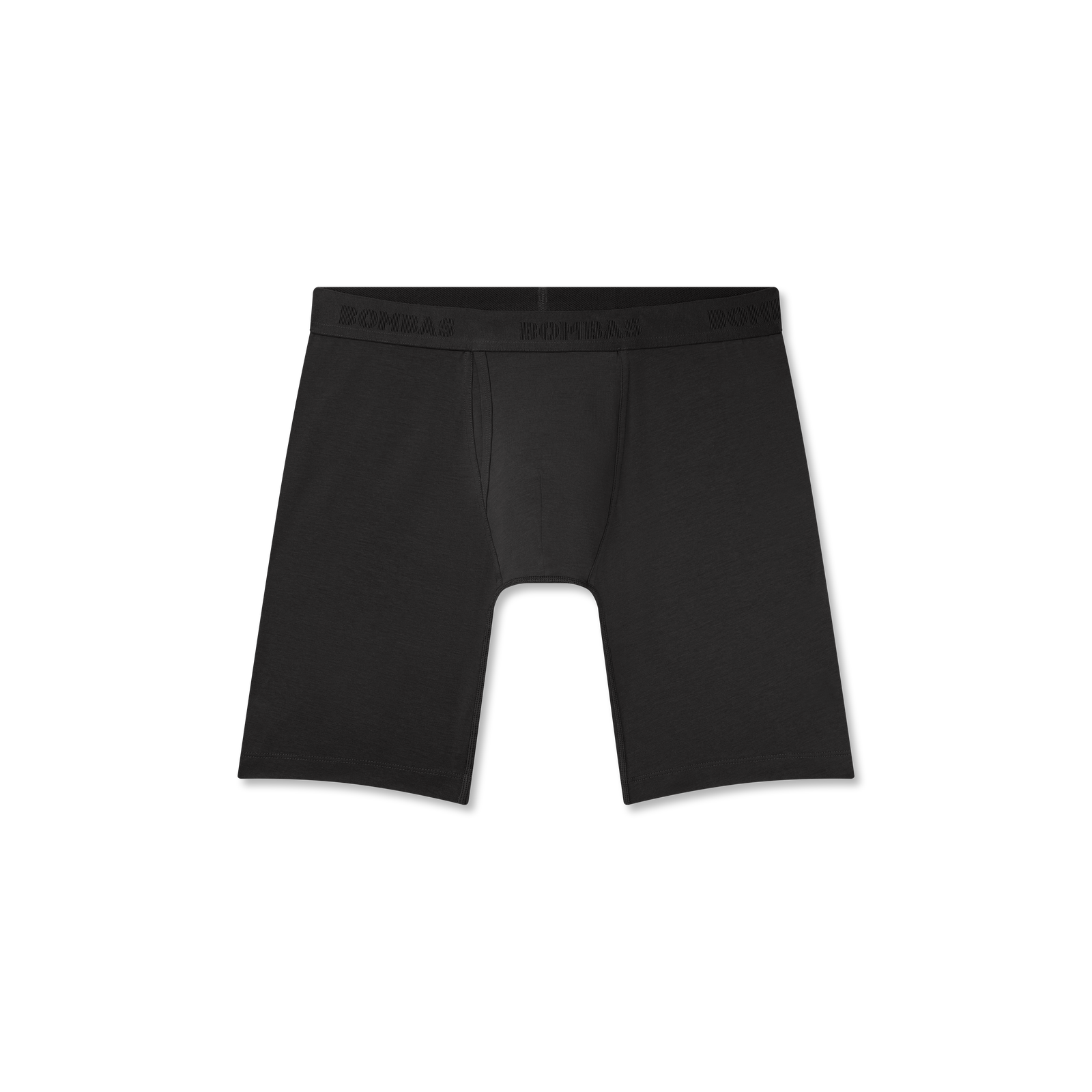 Men's Cotton Modal Blend Long Boxer Brief - Black L [8969]