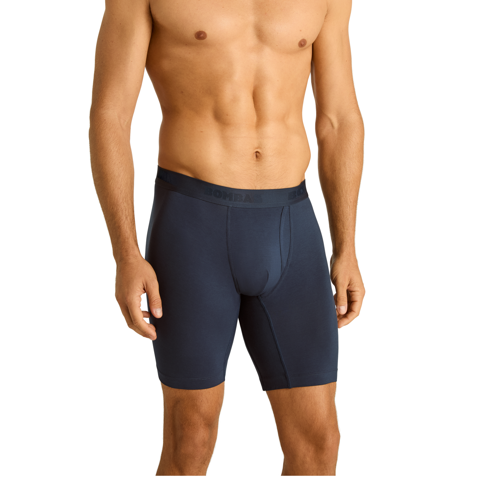 Men's Cotton Modal Blend Long Boxer Brief - Midnight Navy MO2 (8969)