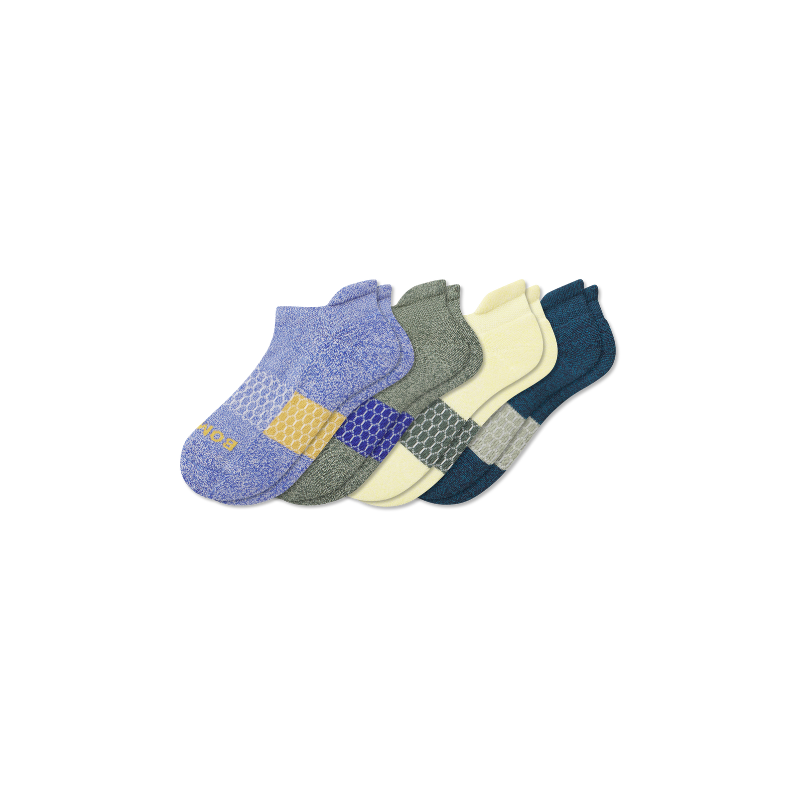 Youth Marl Ankle Sock 4-Pack - Blue Sage Mix [9083]