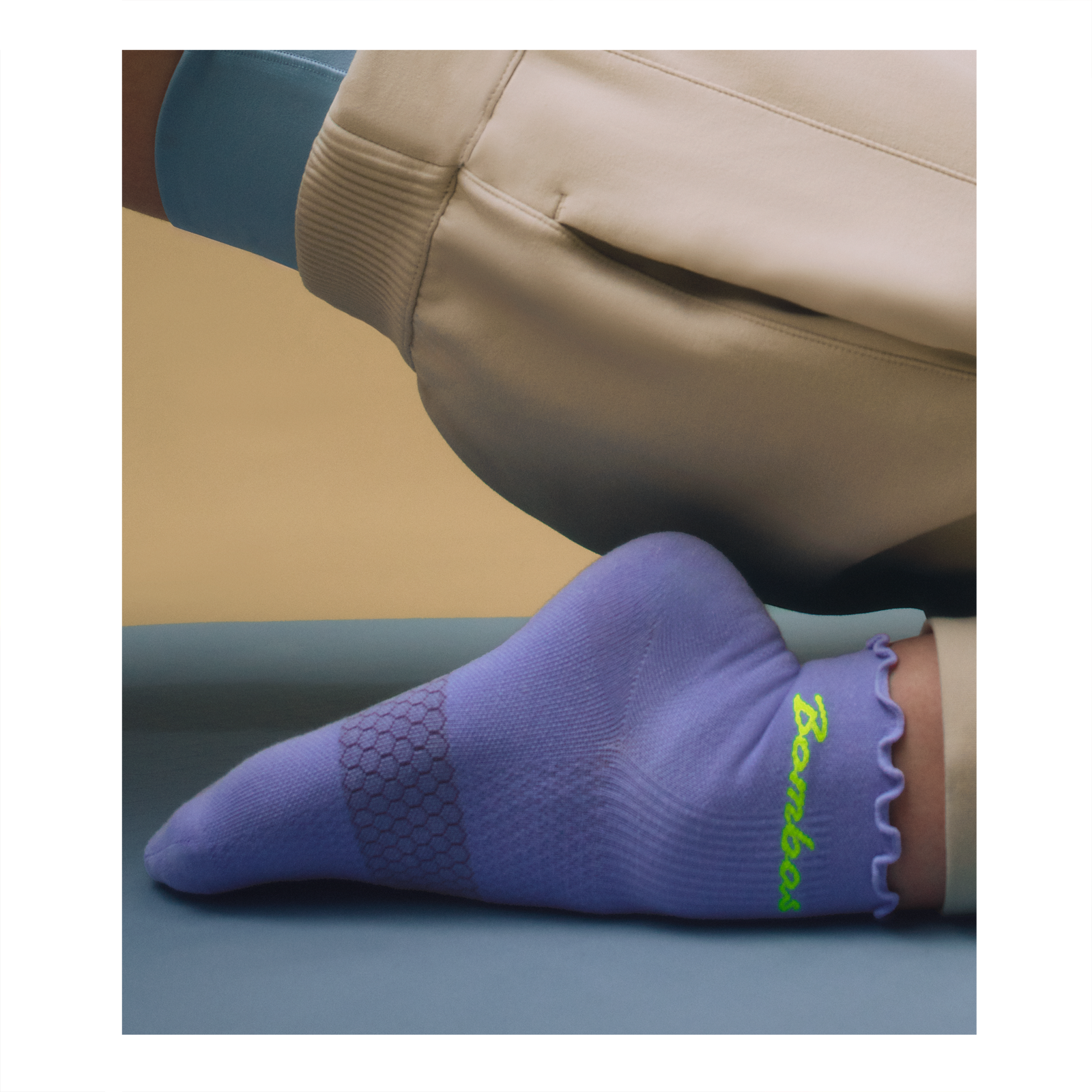 Women’s Ruffle Athletic Quarter Socks - lavender haze [9161][LIFESTYLE]