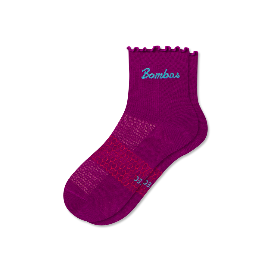 Women’s UltraLite Ruffle Sport Quarter Socks - Fresh Recovery Wear