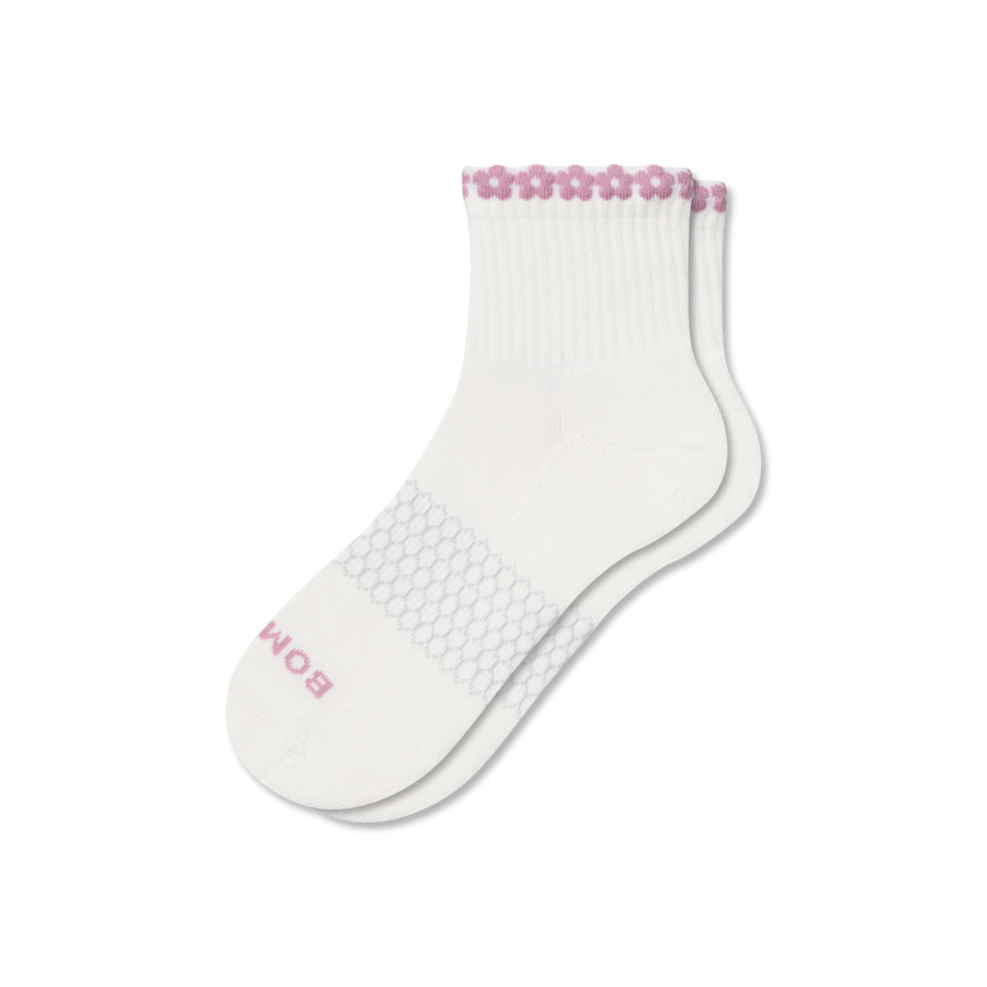 Women's Daisy Chain Quarter Socks - Active Weekend Fit