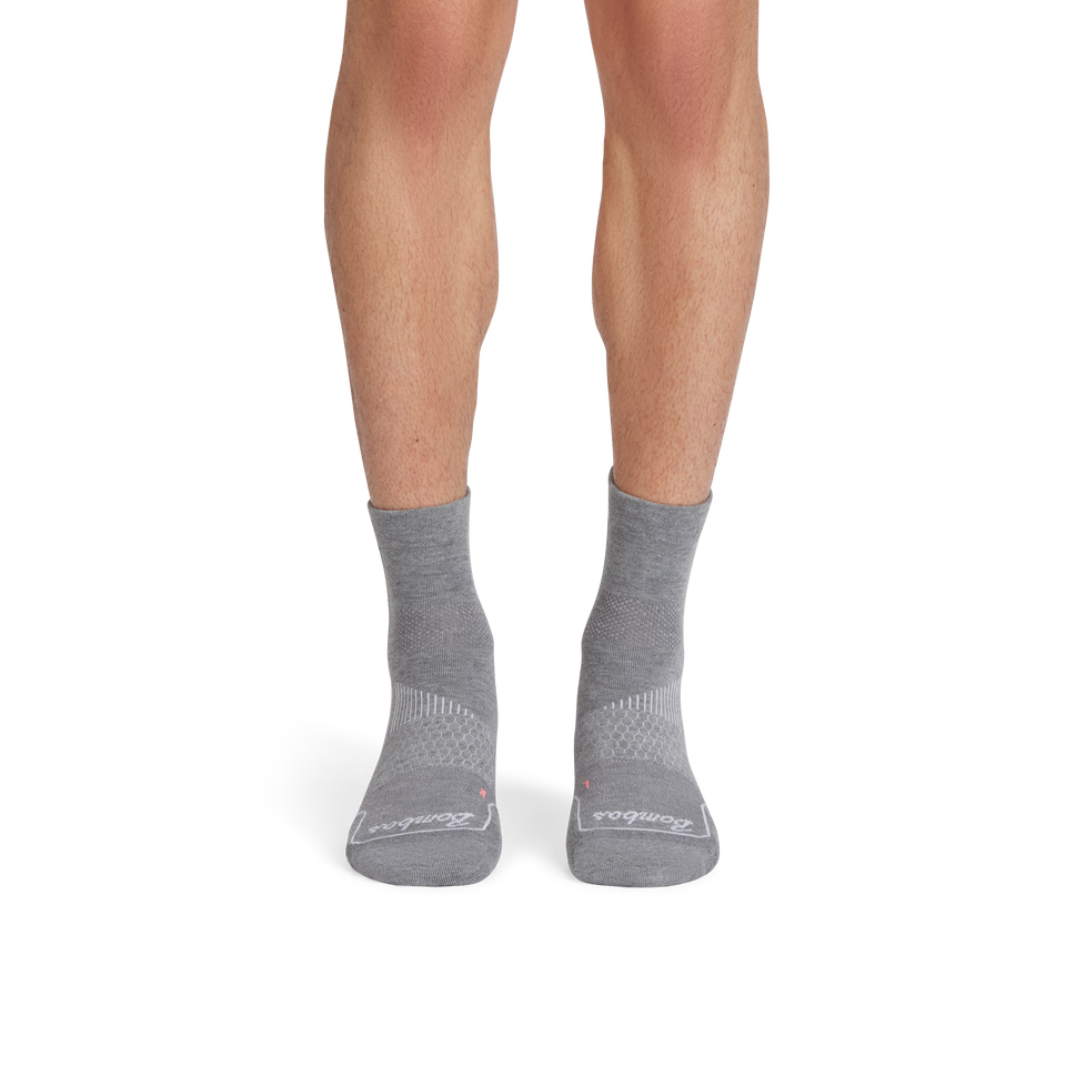 Running Quarter Socks - Medium Grey Heather MO1 [9271] [2025]