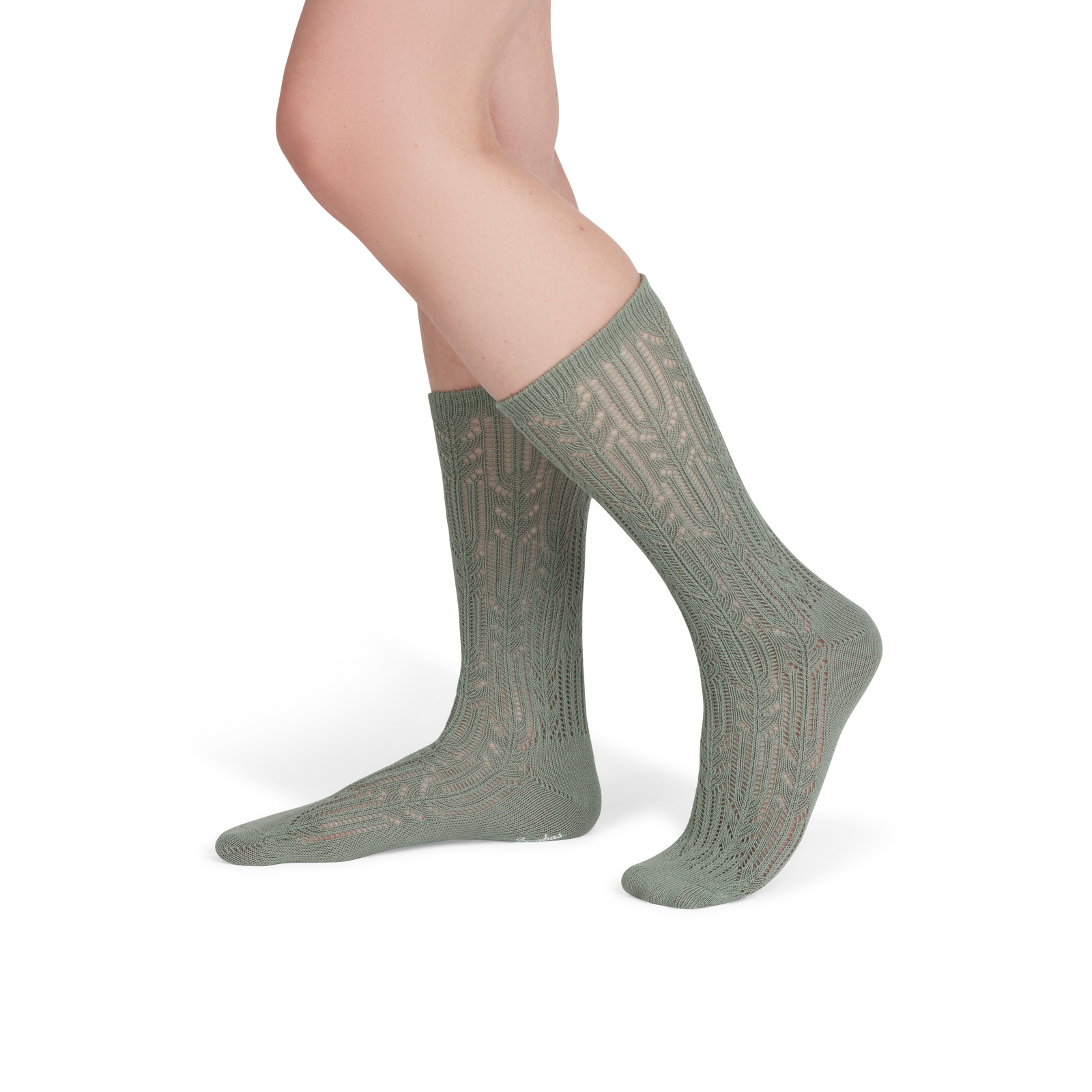 Pointelle Calf Socks - sage haze WO1 [9728]