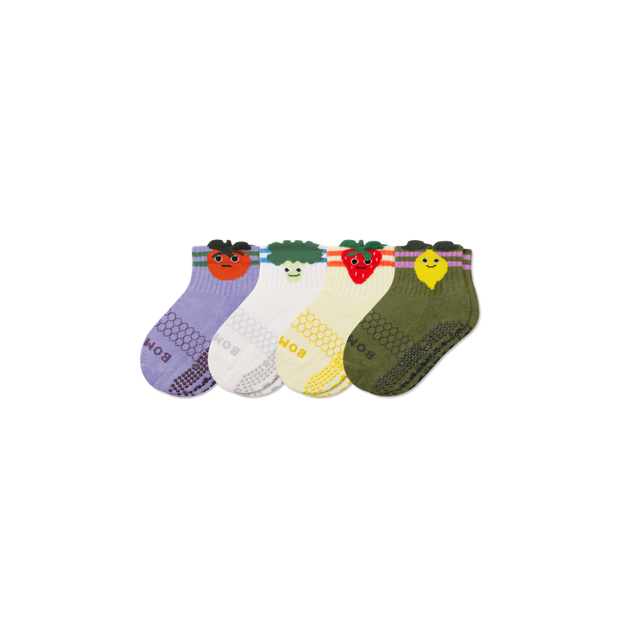 Toddler Fruits & Veggies Calf Sock 4-Pack - Comfort Court Rotation