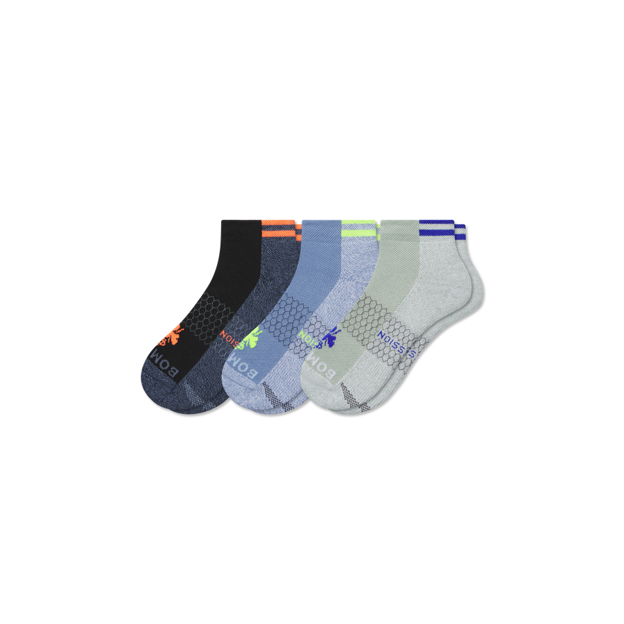 Men's Performance Compression Ankle Sock 3-Pack - Flex Motion Move