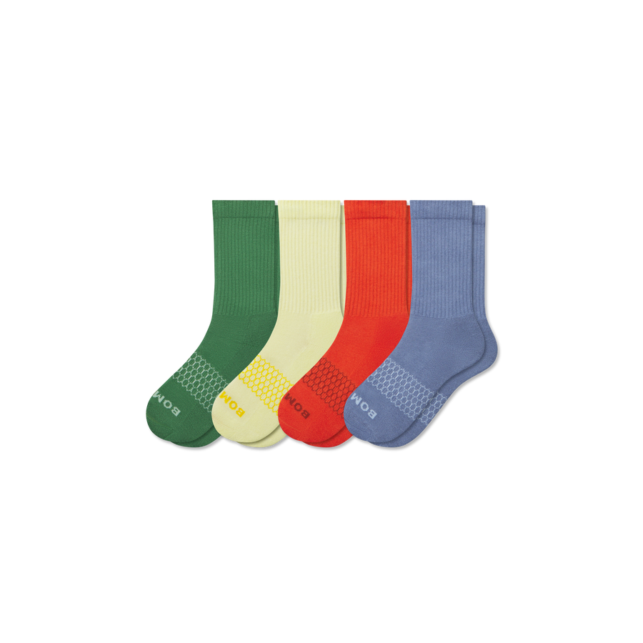 Youth Solids Calf Sock 4-Pack - Fresh Trail Comfort