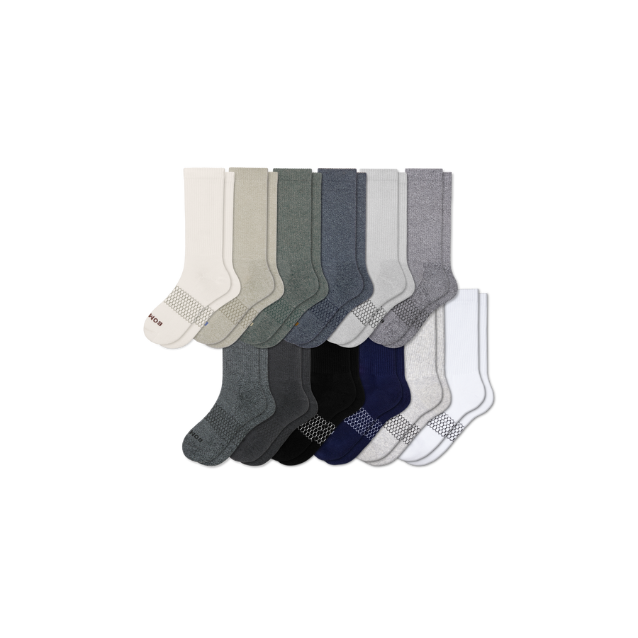 Men's Marl Calf Sock 12-Pack - Everyday Lounge Cushion