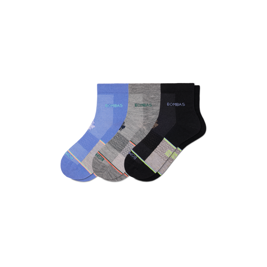 Men's UltraLite Sport Merino Wool Blend Quarter Sock 3-Pack - Light Everyday Step