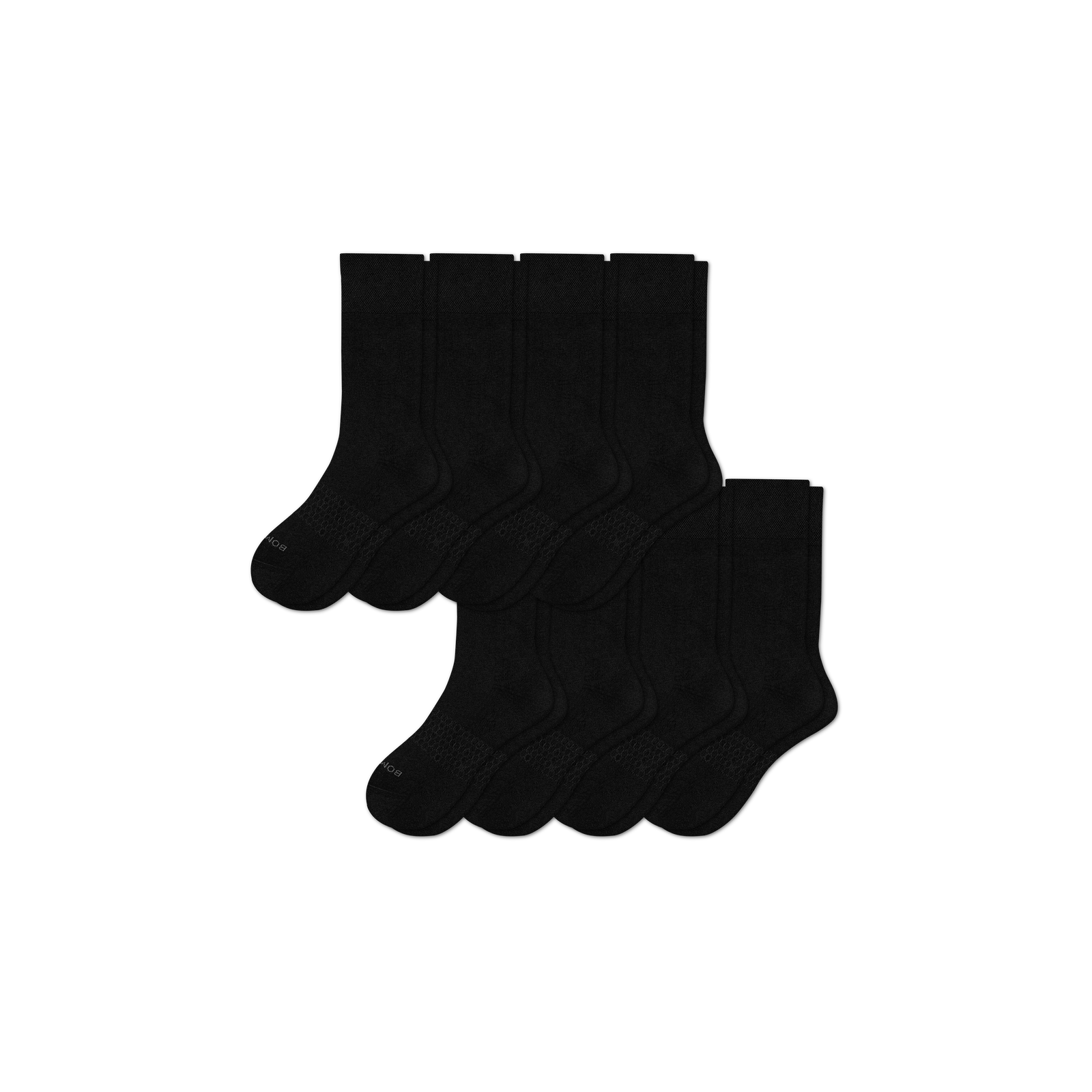 Men's Dress Calf Sock 8-Pack - black - 4