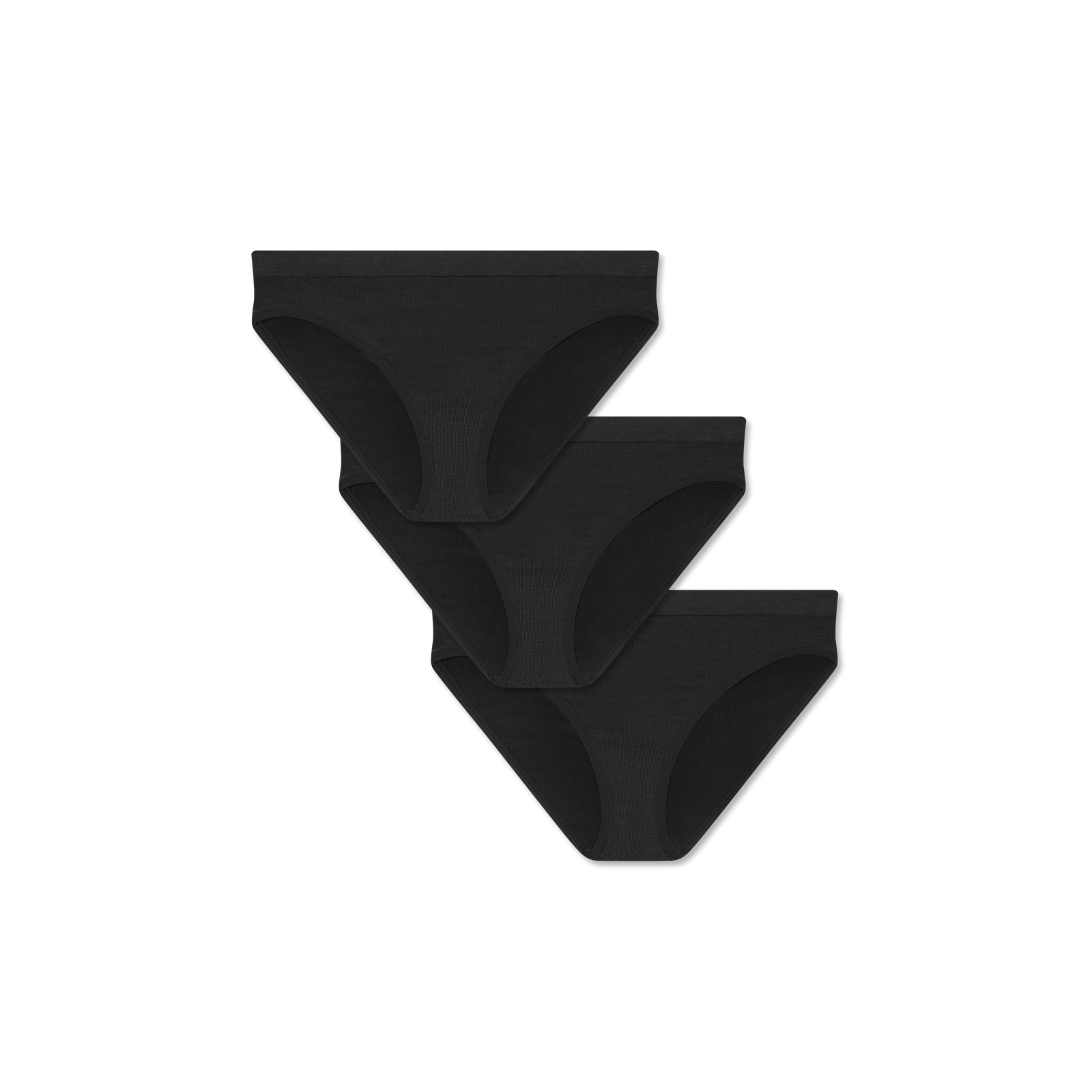 Women's Seamless Bikini 3-Pack - Black L