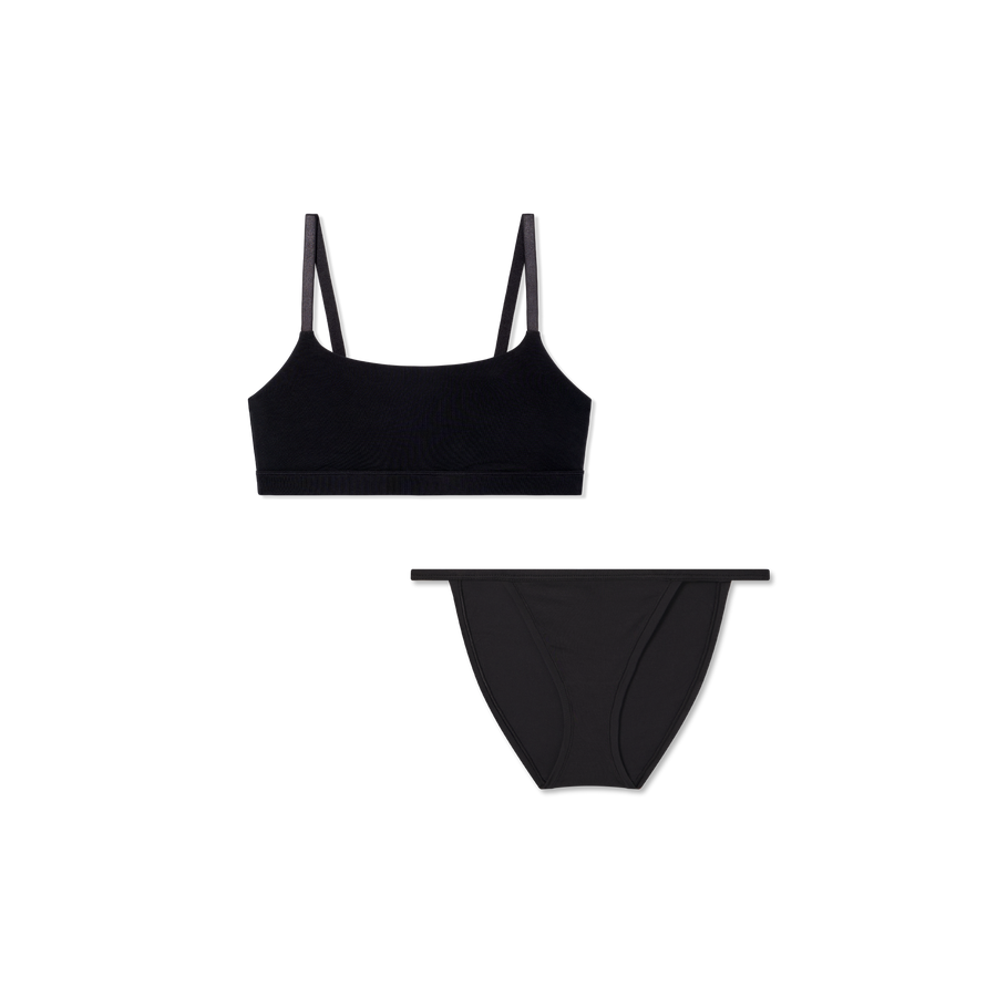 Women’s Super Soft Scoop Bralette + String Bikini Pack - Gift Ready