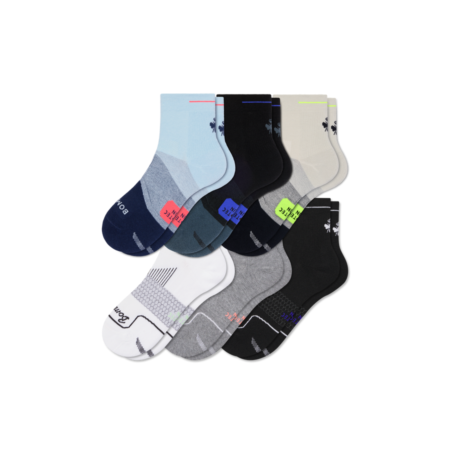 Men's Run Quarter Sock 6-Pack - Smooth Weekend Move