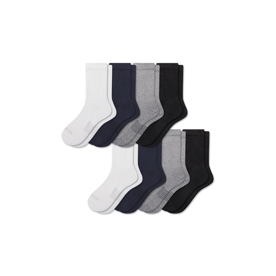 Men's Modern Rib Half Calf Sock 8-Pack - Active Pair