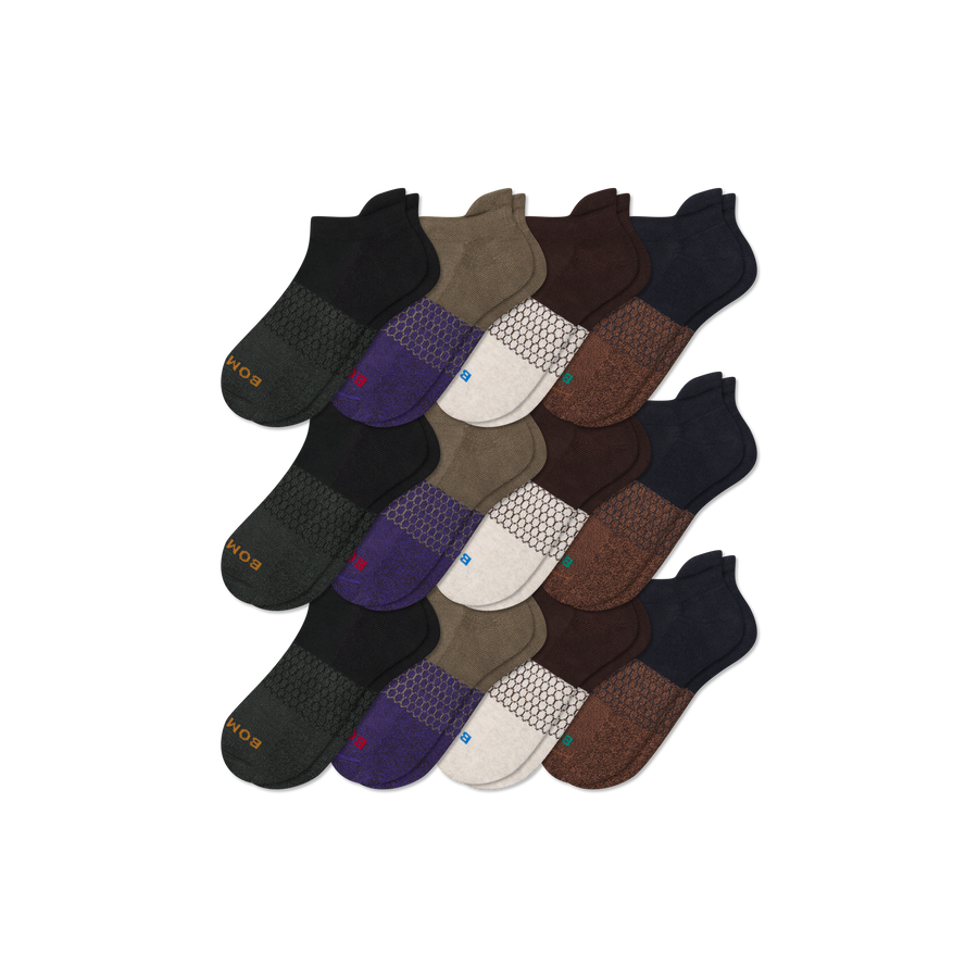 Men's Marl Ankle Sock 12-Pack - Easy Ankle Support