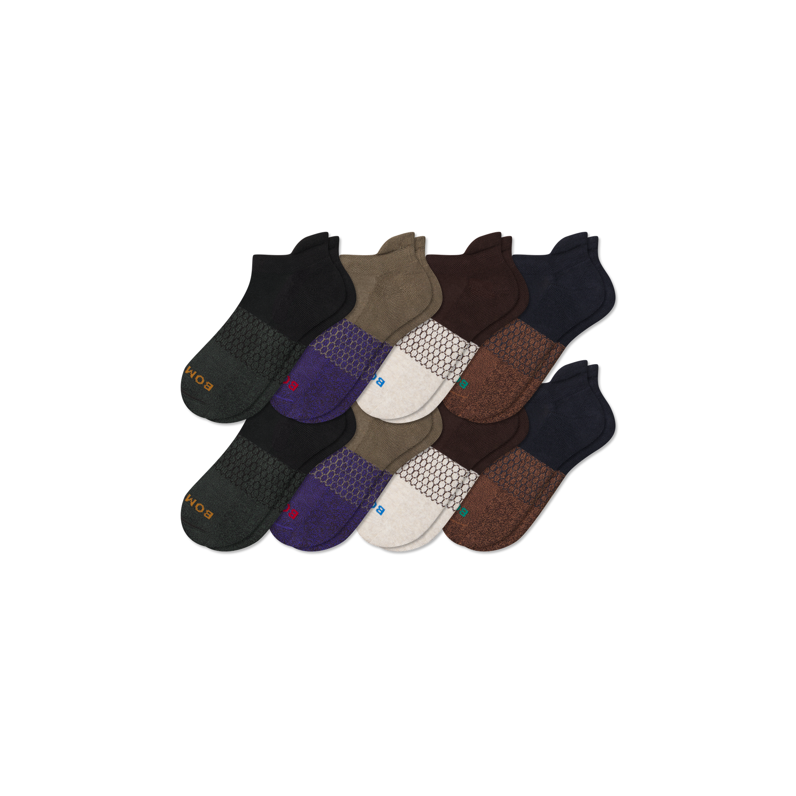 Men's Ankle Sock 8-Pack - Espresso Navy Mix L