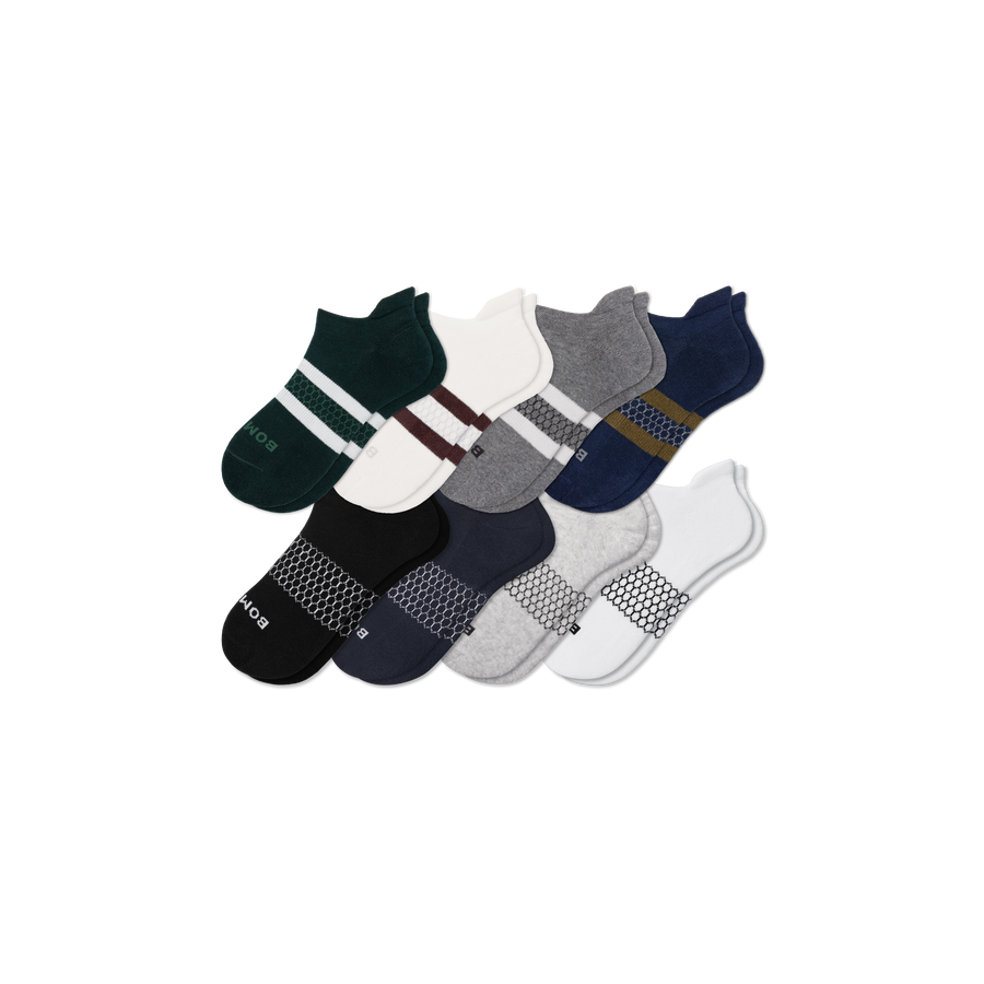 Men's Solids Ankle Sock 8-Pack - Studio Weekend Cushion