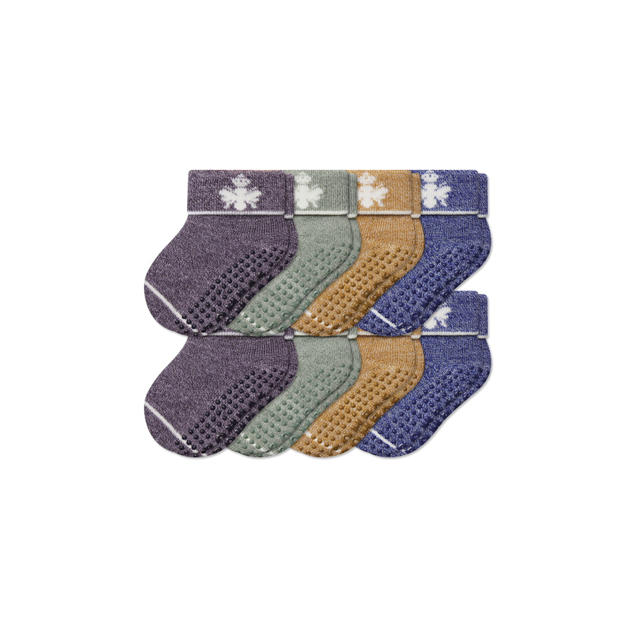 Baby Merino Wool Blend Gripper Calf Sock 8-Pack (6-12 Months) - Trail Weekend Wear