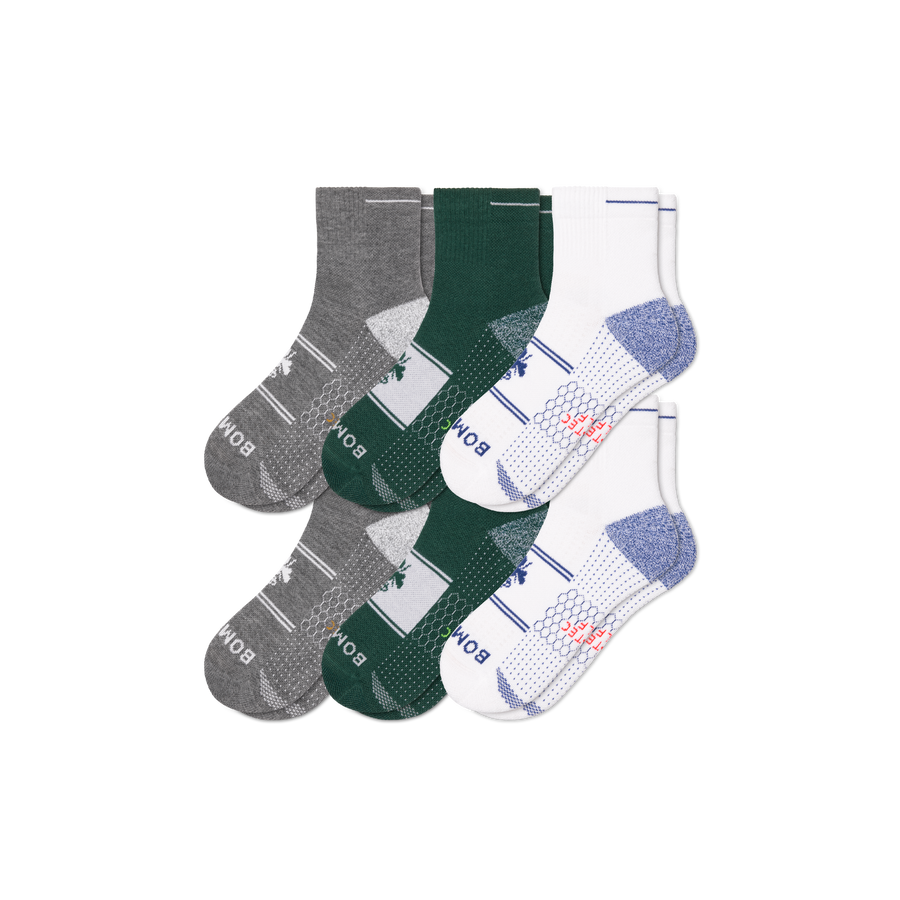 Men's Golf Quarter Sock 6-Pack - Cushion Recovery Comfort