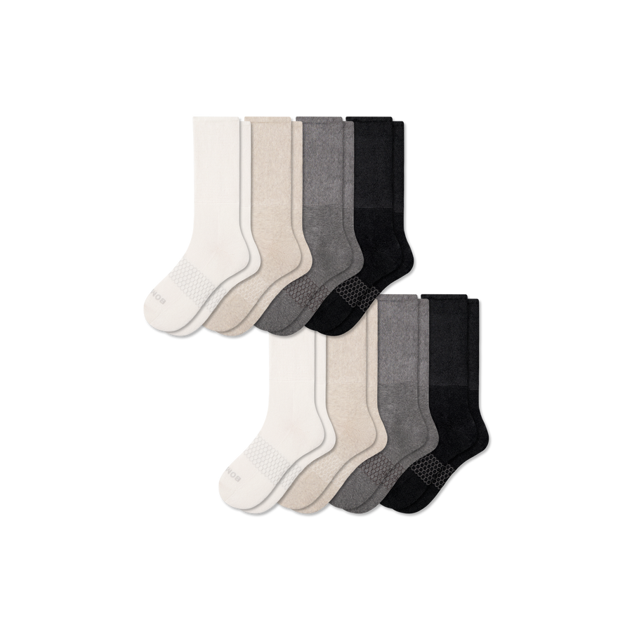 Men's Wide Calf Sock 8-Pack - Soft Everyday Cushion
