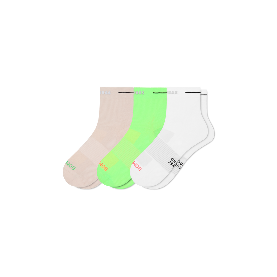 Women's RunPro Quarter Sock 3-Pack - Modern No Show Support