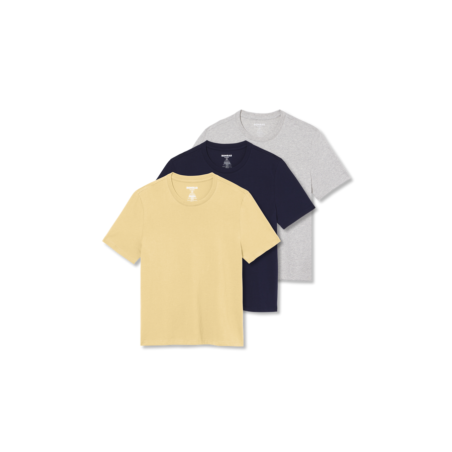 Women's Pima Cotton Crew Neck T-Shirt 3-Pack - Closet Ready