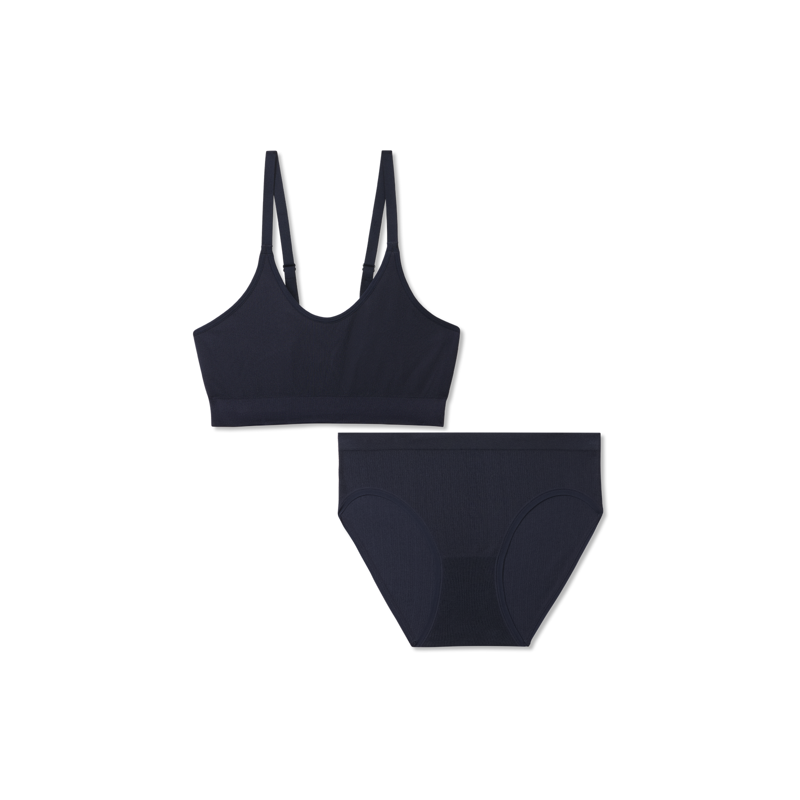 Women's Seamless Scoop Bralette + Brief - Midnight Navy L