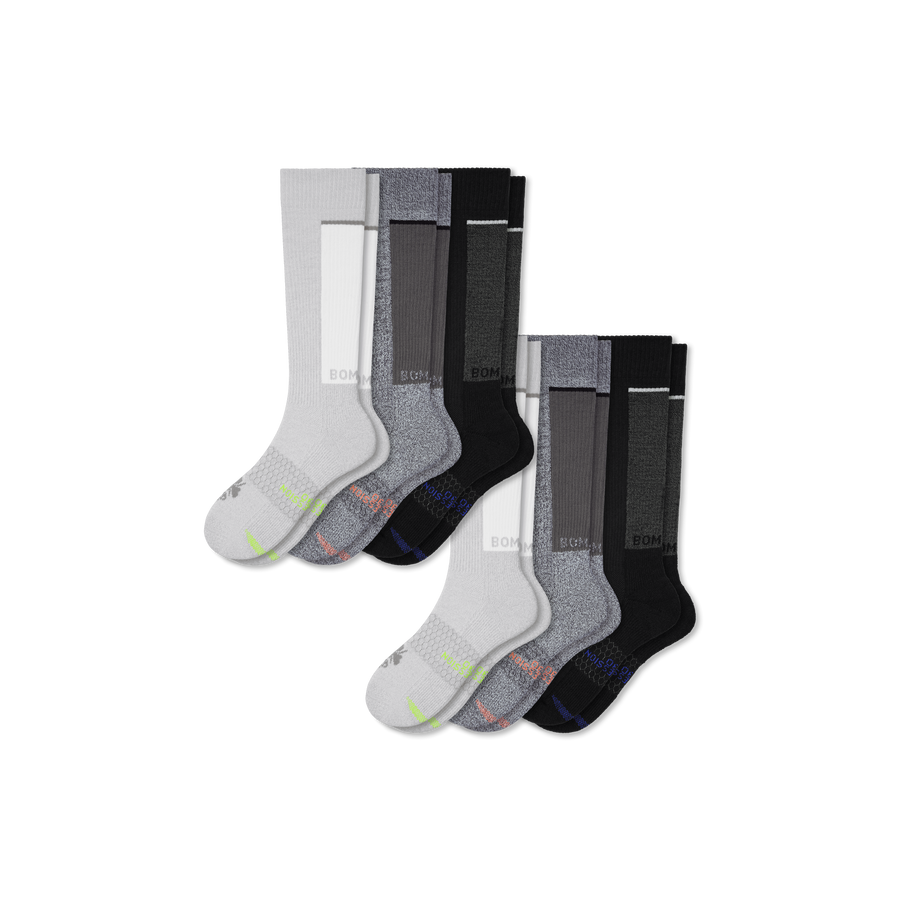 Women's Performance Compression Knee High Sock 6-Pack (20-30mmHg) - Strong Race Fit