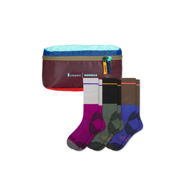 Women's Hiking Calf Sock 3-Pack & Cotopaxi Fanny Pack - Moss Mix