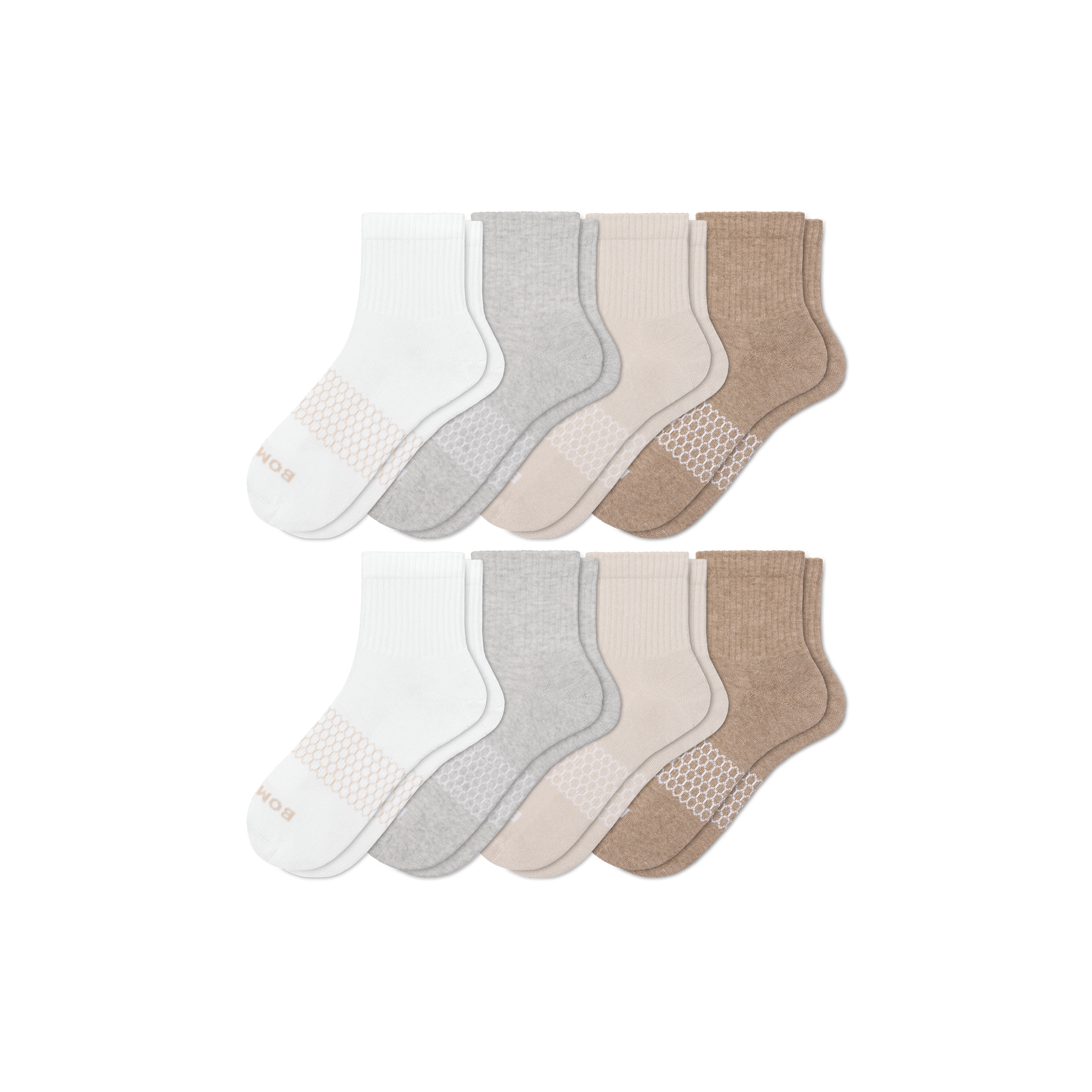 Women's Quarter Sock 8-Pack - neutrals L