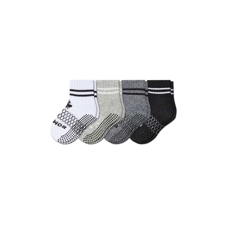 Toddler Originals Gripper Calf Sock 4-Pack - Comfort Crew Cushion