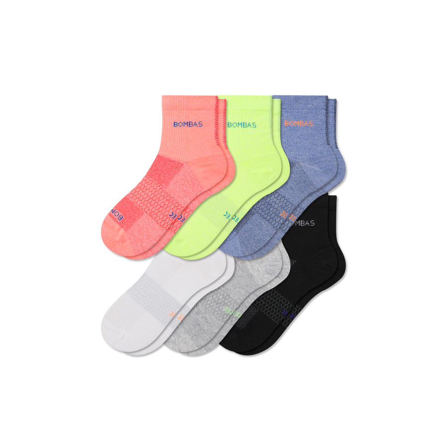 Women's UltraLite Sport Quarter Sock 6-Pack - Cushion Run Fit