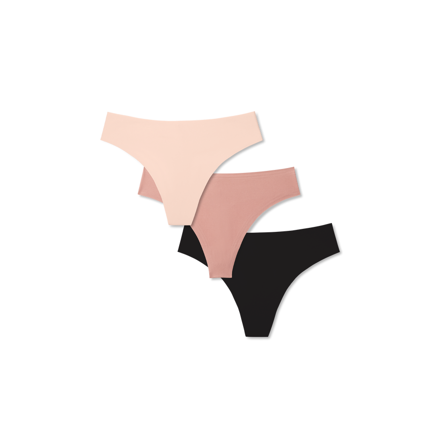 Women's No Show Thong 3-Pack - Modal Layer Fit