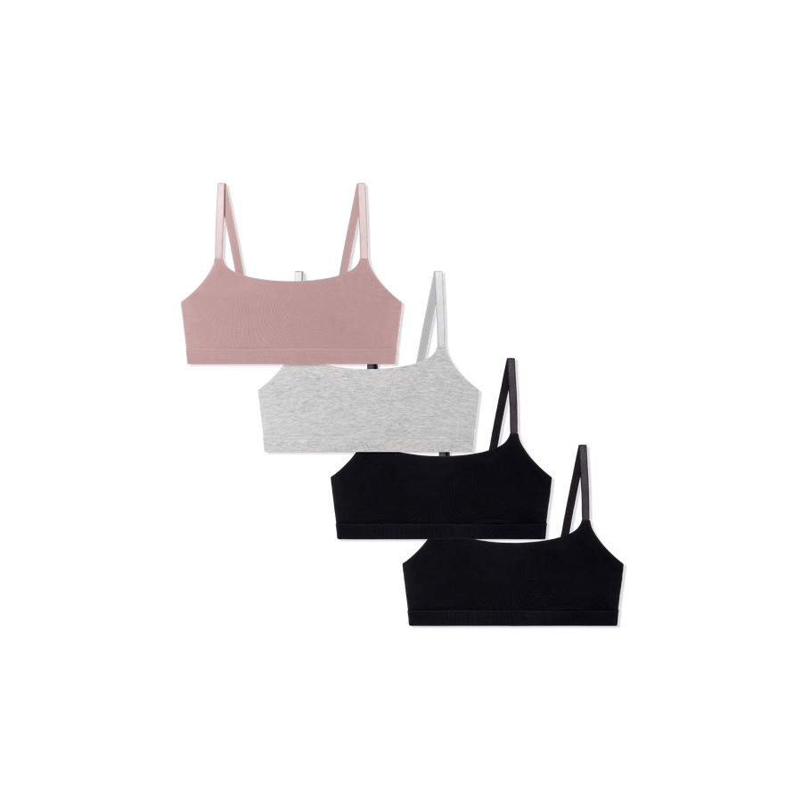 Women's Super Soft Scoop Bralette 4-Pack - Layered Comfort