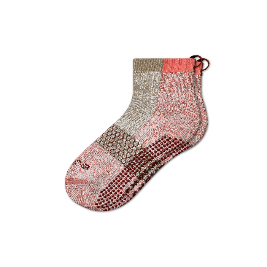 Men's Merino Wool Blend Gripper House Socks - Modern Low Cut Fit