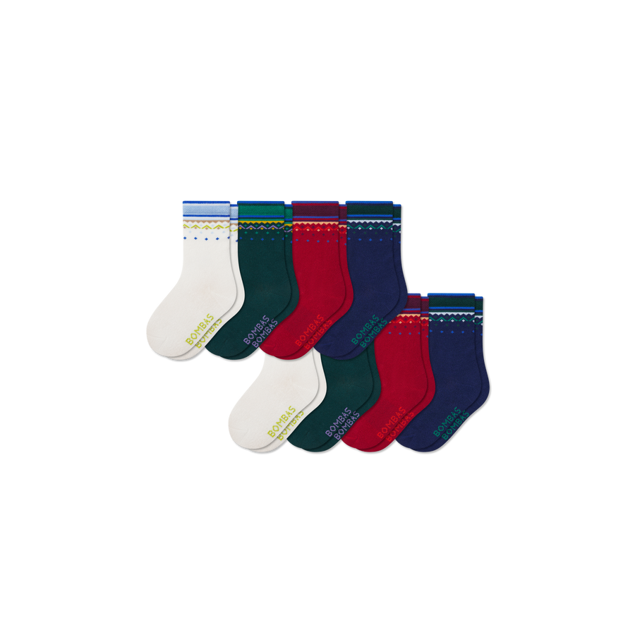 Junior Lightweight Calf Sock 8-Pack - Breathable Pair