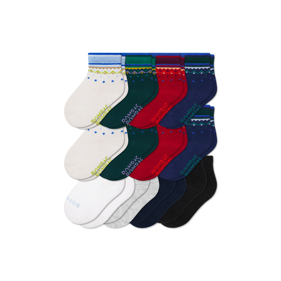 Toddler Lightweight Calf Sock 12-Pack - Cushion No Show Rotation