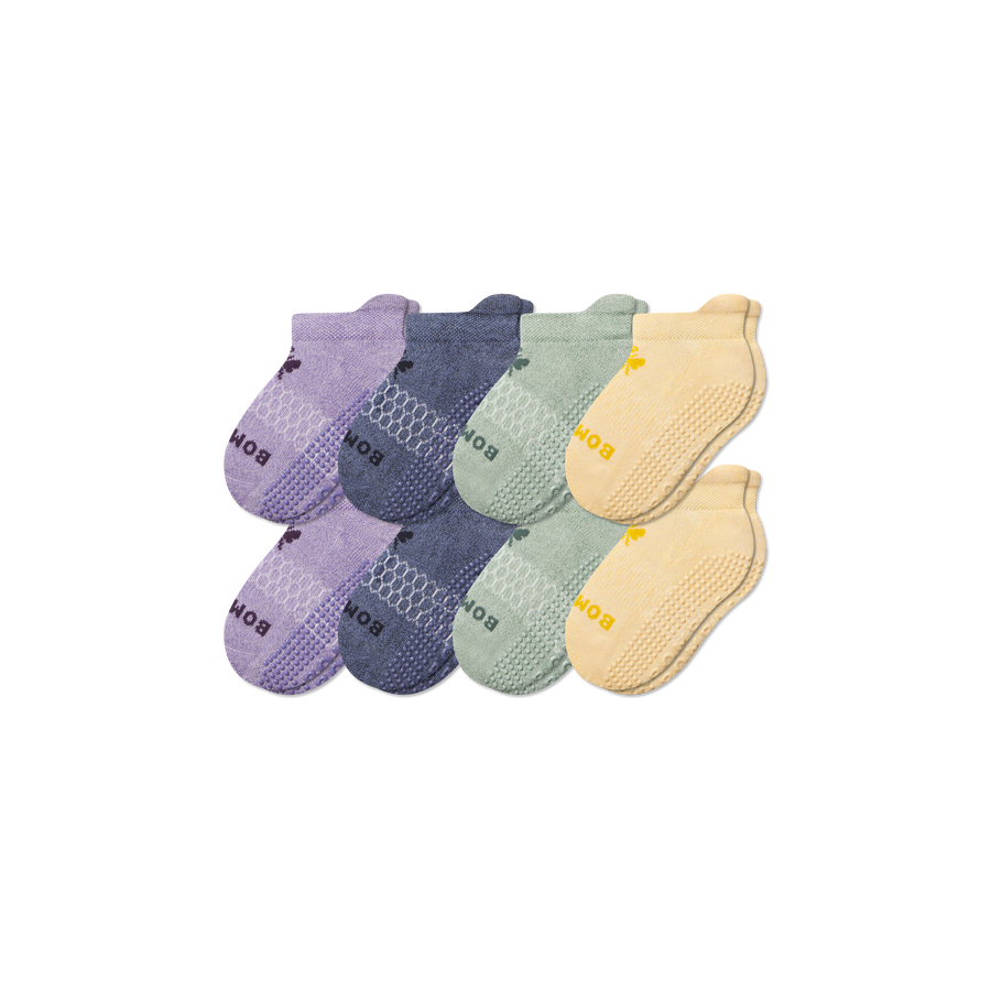 Junior Marl Gripper Ankle Sock 8-Pack - Cushion Low Cut Pair