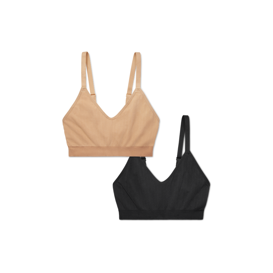 Women's Seamless Scoop Bralette 2-Pack - Clean Layer