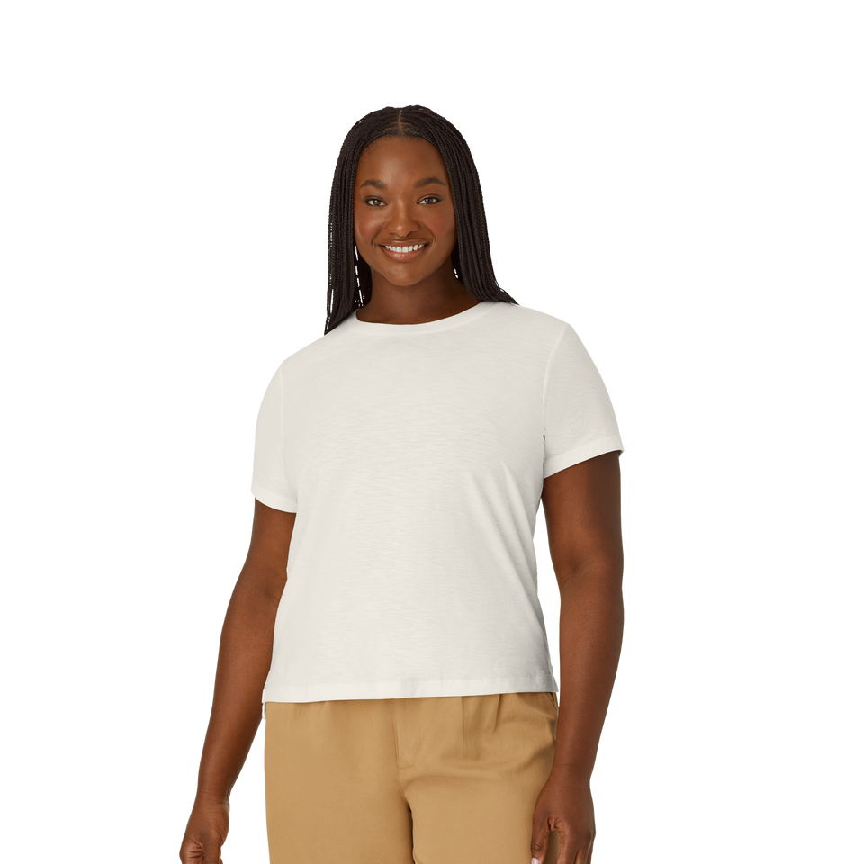 Air Slub Crew Neck T-Shirt Soft White WO1