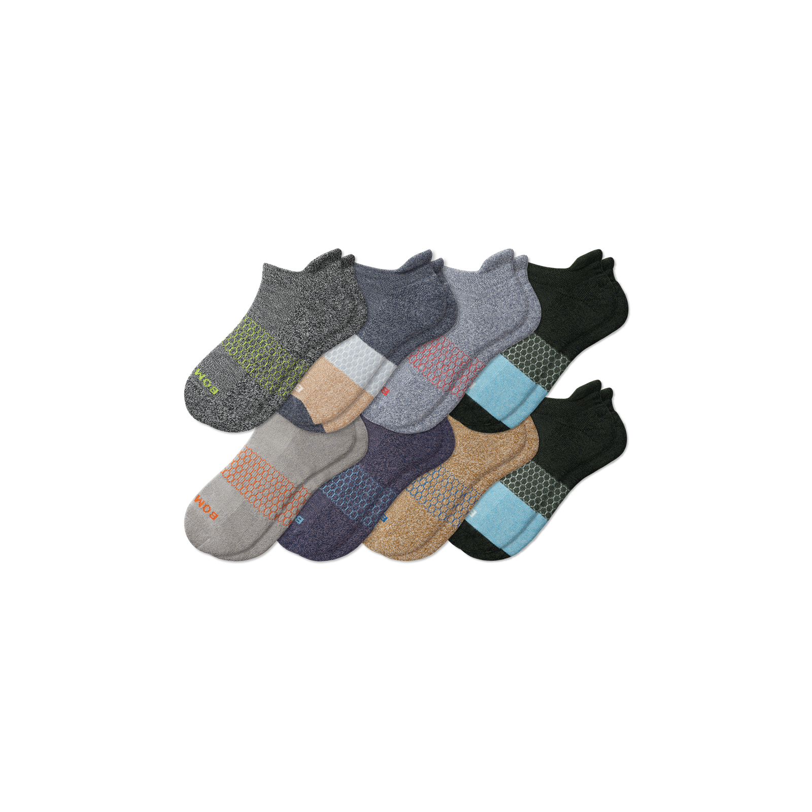 Men's Ankle Sock Storm Tri-Block Mix 8-Pack L