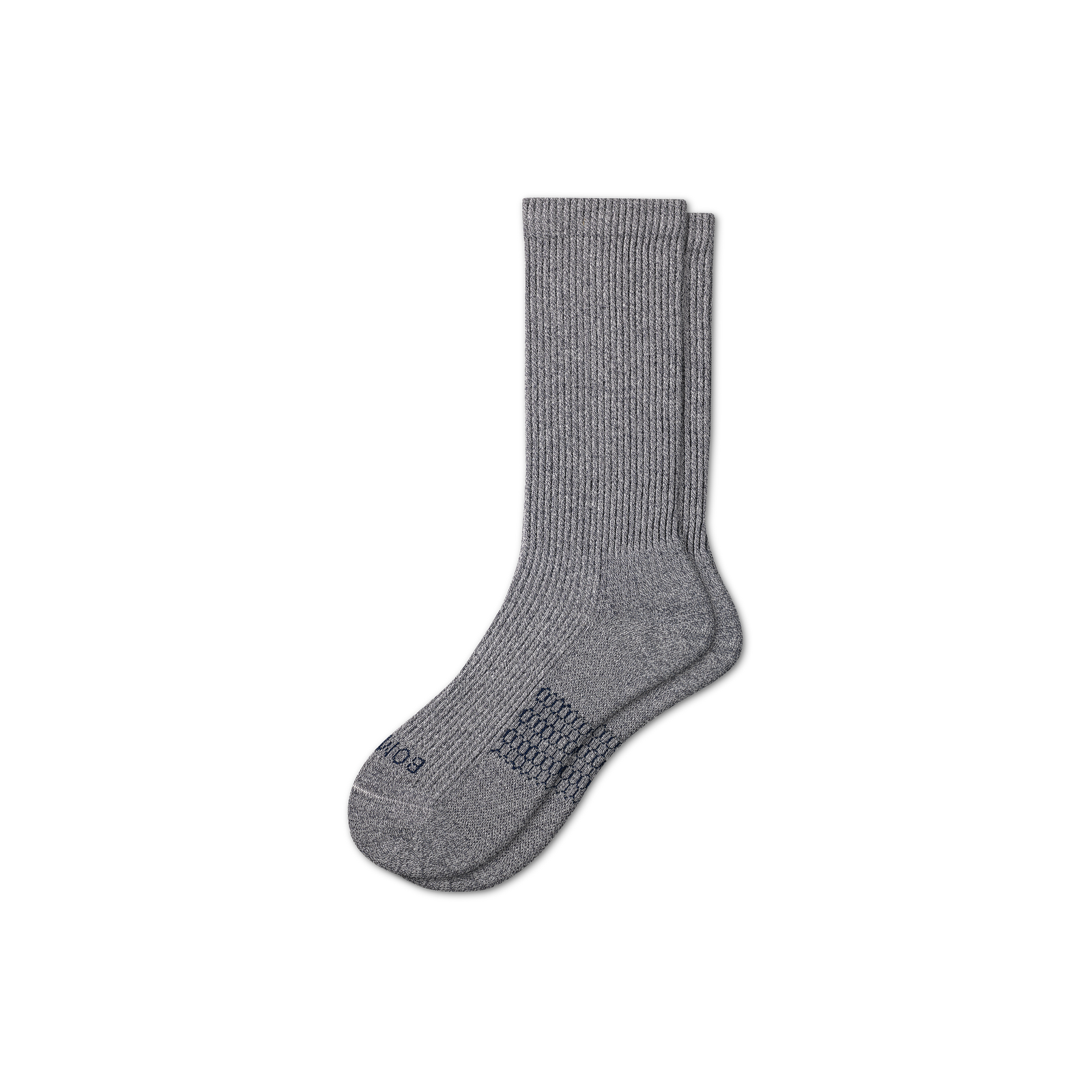 Women's Hybrid Ribbed Calf Socks Washed Black L