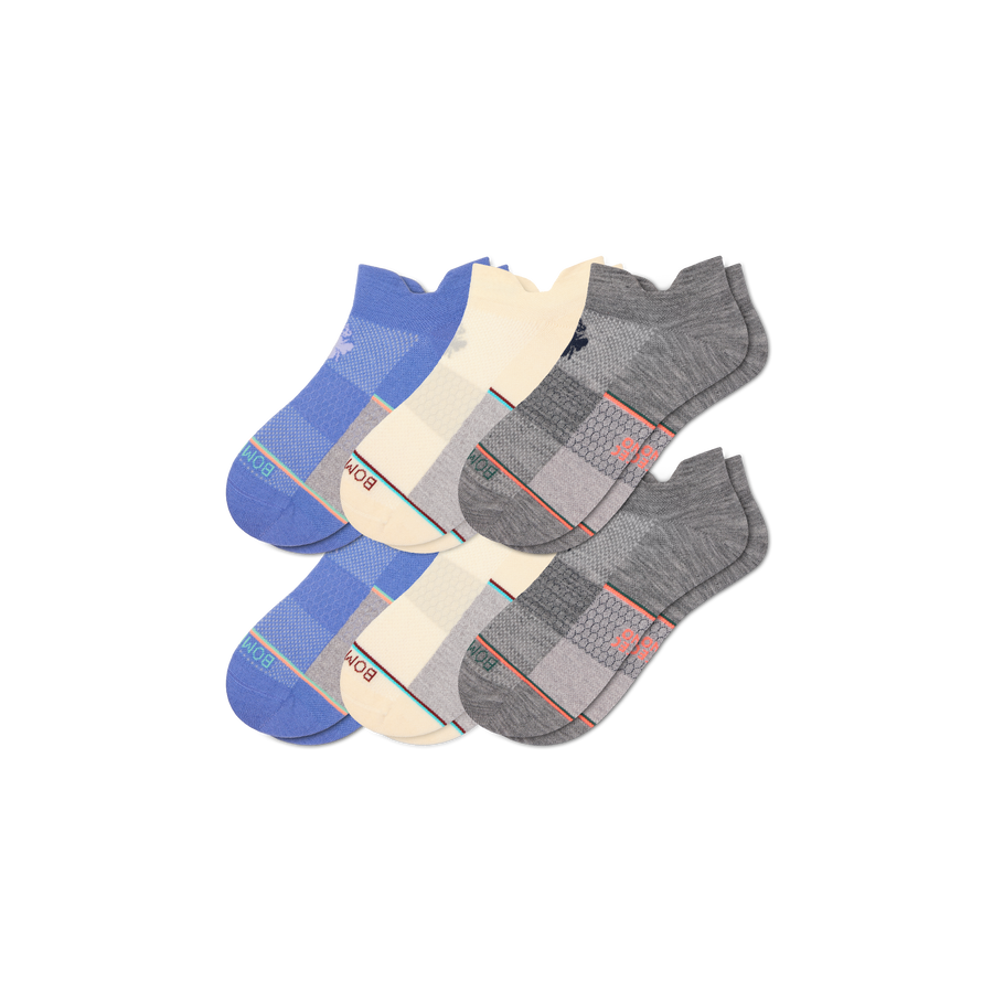 Women's UltraLite Sport Merino Wool Blend Ankle Sock 6-Pack - Daily Ankle Cushion