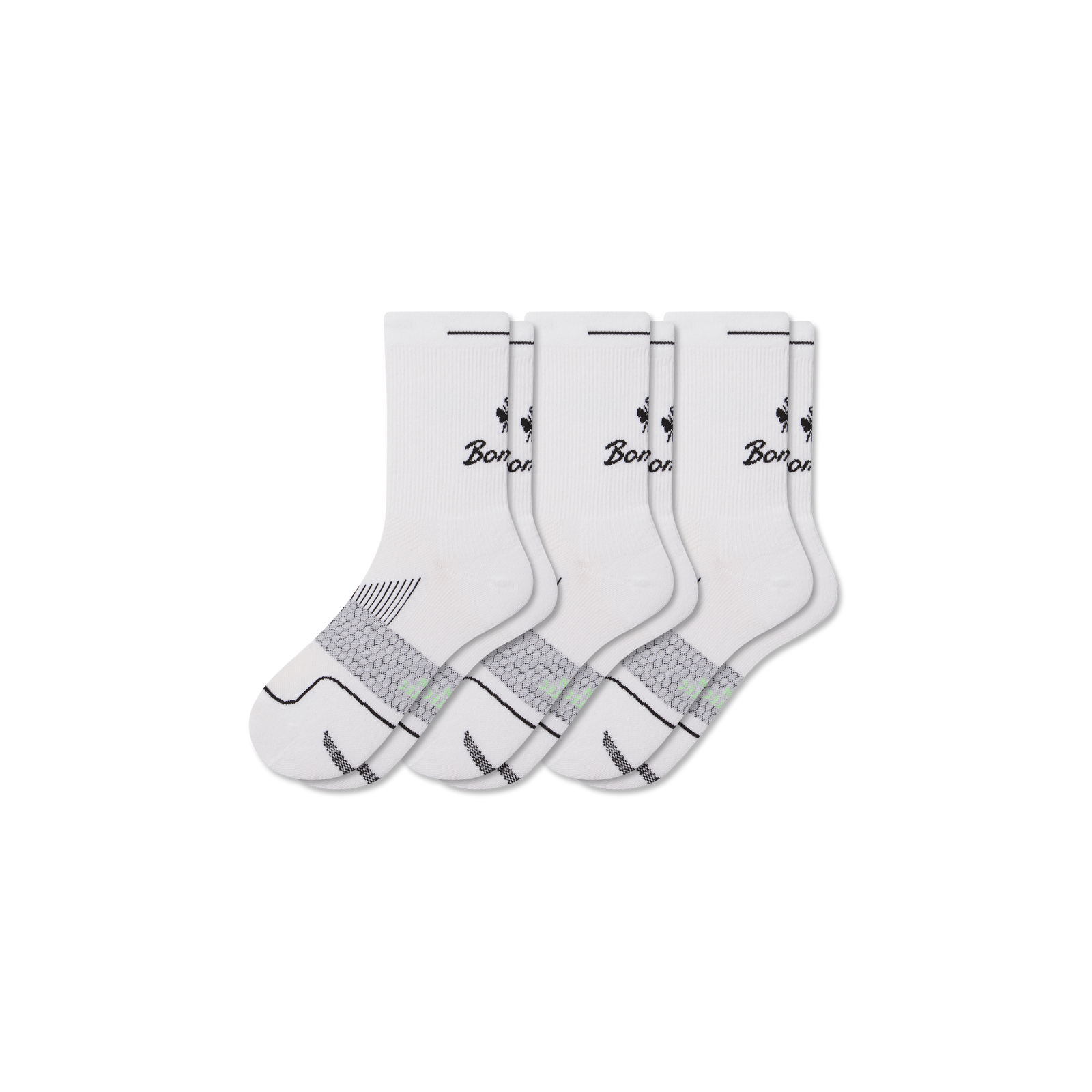 Running Half Calf Sock 3-Pack - white L