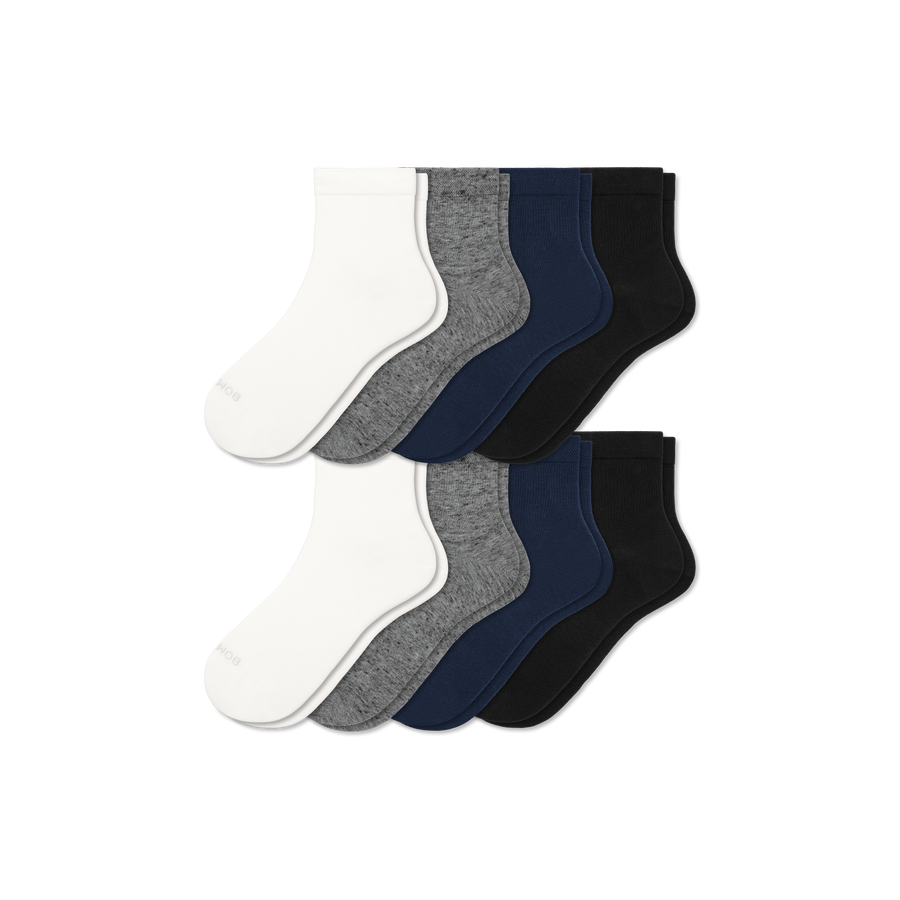 Women's Lightweight Quarter Sock 8-Pack - Weekend Travel Fit