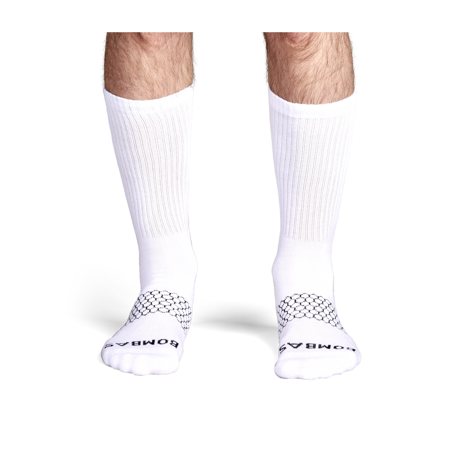 Men's Solids Calf Sock 4-Pack - white - 19