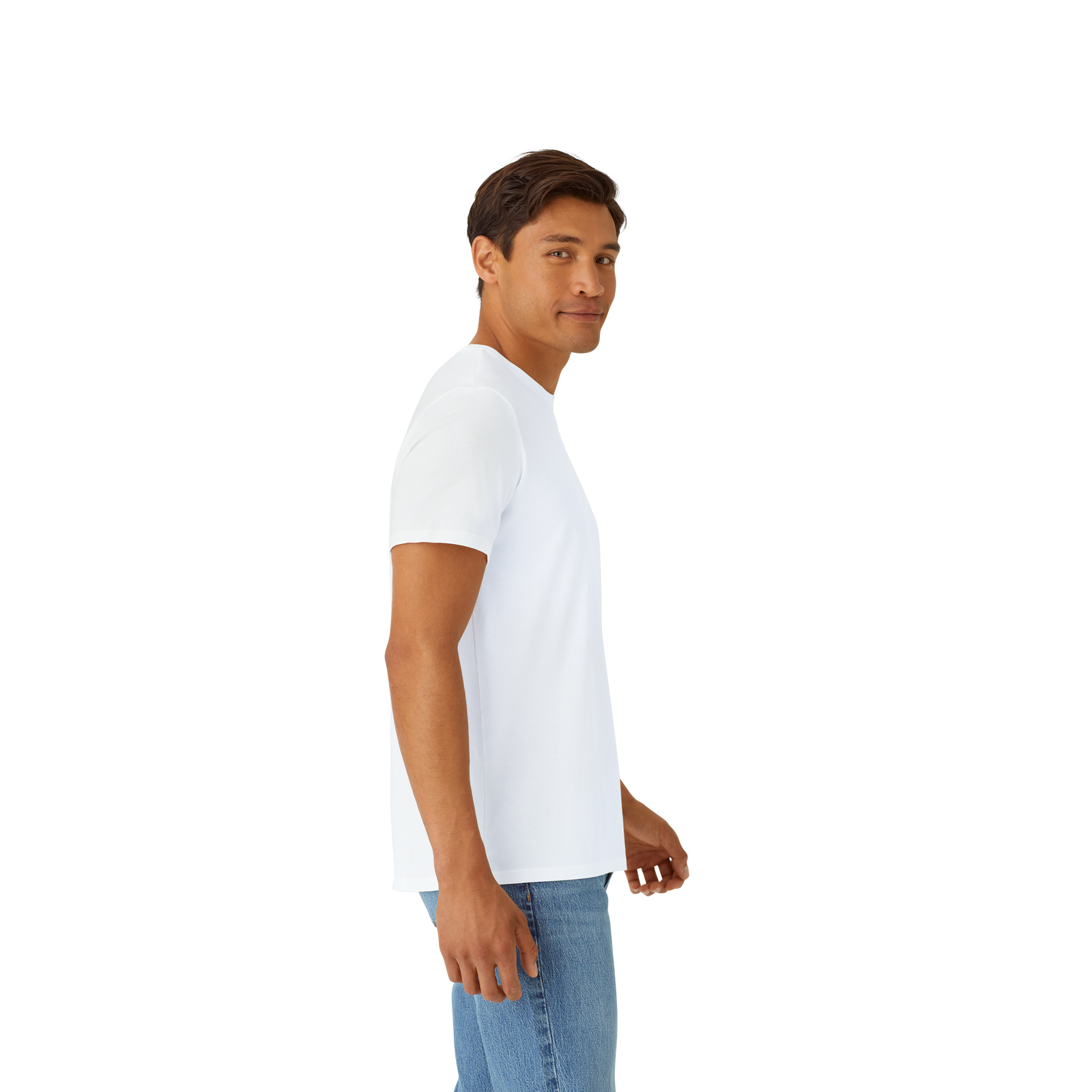 Pima Cotton Crew Neck T-Shirt White MO2