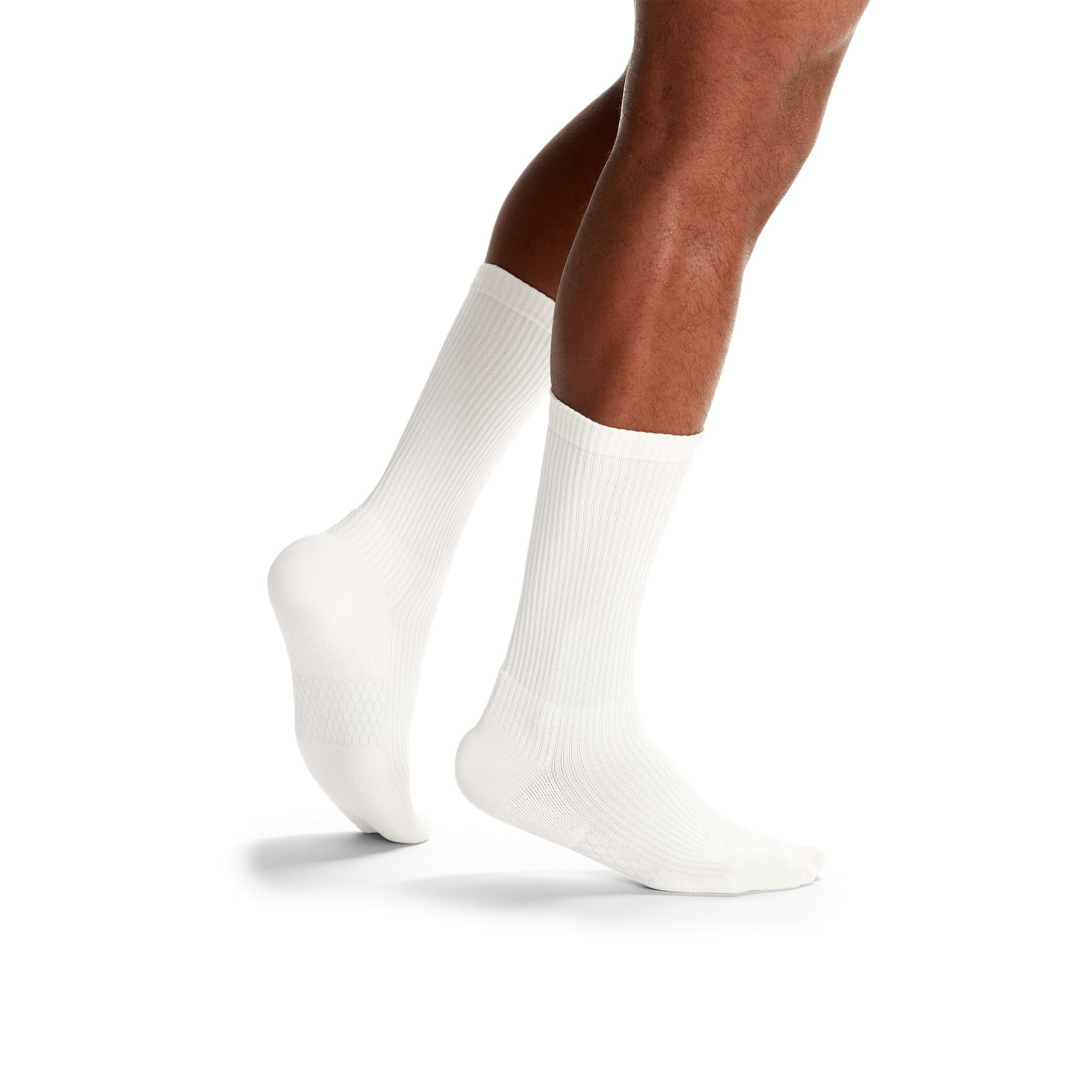 Modern Rib Calf Socks - Soft White MO2